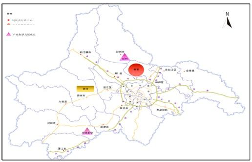 成都市家具產業(yè)聚集(集群)發(fā)展戰(zhàn)略布局示意圖